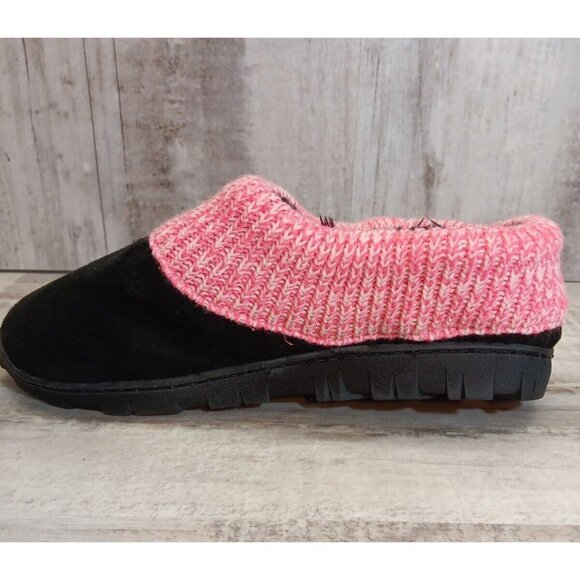 ✅The Breast Cancer Site Women's 10 Clog Slipper Black With Pink Sweater Accent - Picture 13 of 15